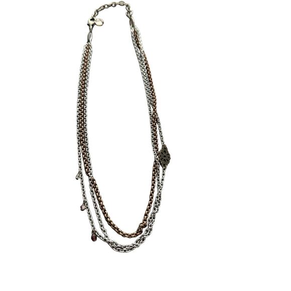 Sabika Multi Chain Chainlink Beaded Necklace - Picture 2 of 10
